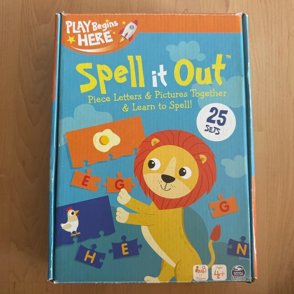Spin Master Spell it Out 25 Match & Learn Puzzle Sets, 1+ Players, Ages 4+